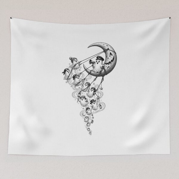 Item preview, MOONSTRUCK & MACABRE • Whimsy After Dark - GHOSTS STEAL THE MOON v1 designed and sold by WheelieGdArt.