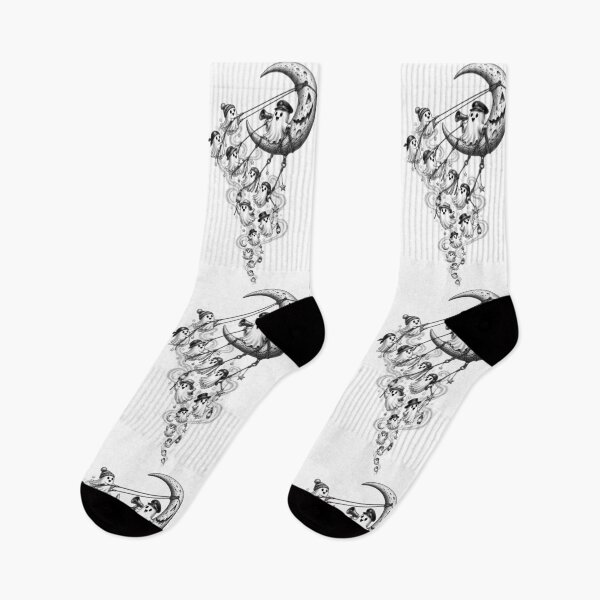 Item preview, ✨ MOONSTRUCK & MACABRE ✨  • Whimsy After Dark - GHOSTS STEAL THE MOON v1 designed and sold by WheelieGdArt.