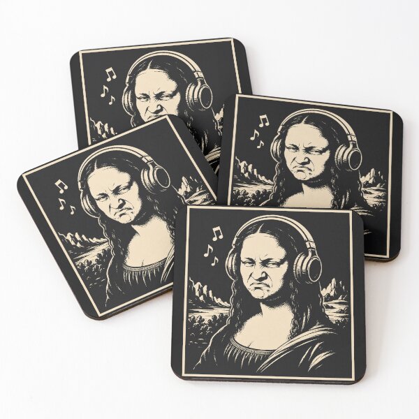 Item preview, Mona Lisa Bass Face Funny Music Lovers DJs Producers designed and sold by Kladhadredo.