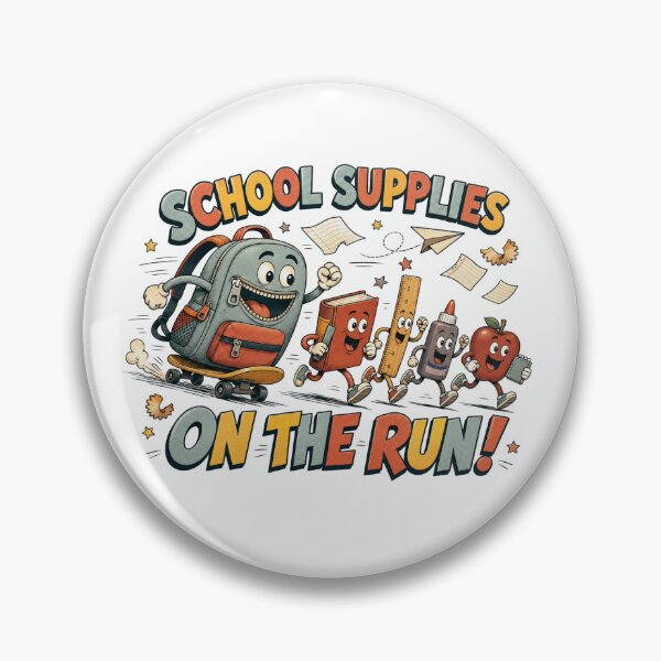 Item preview, School Supplies on the Run – Funny Back to School designed and sold by NinaCreator.