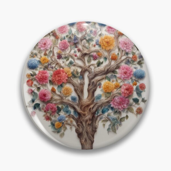 Item preview, Flower Tree of Life Botanical Fantasy Art designed and sold by pinkal.