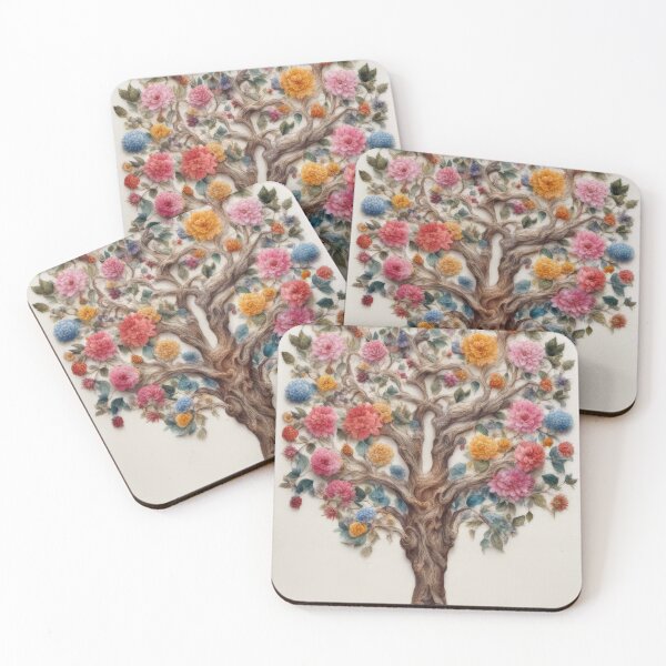 Item preview, Flower Tree of Life Botanical Fantasy Art designed and sold by pinkal.