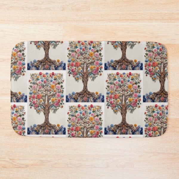 Item preview, Flower Tree of Life Botanical Fantasy Art designed and sold by pinkal.