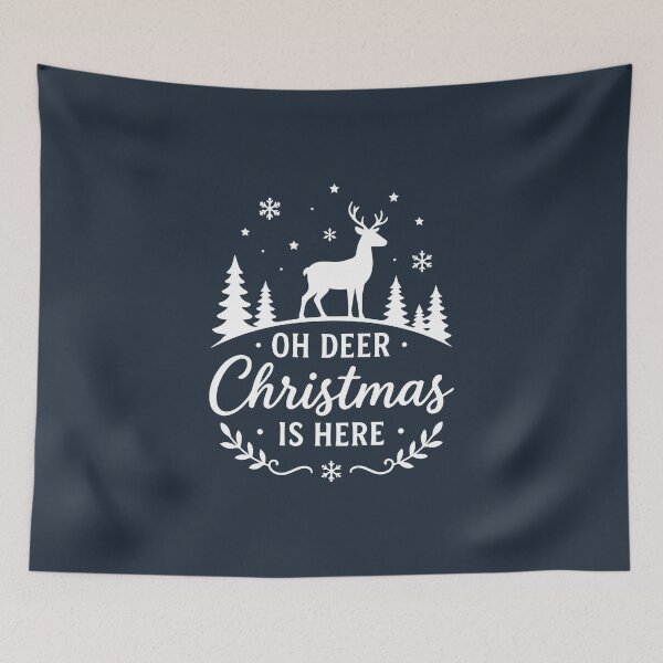 Item preview, Oh Deer Christmas Is Here – Funny Reindeer Holiday Art designed and sold by Tklezardesigns.
