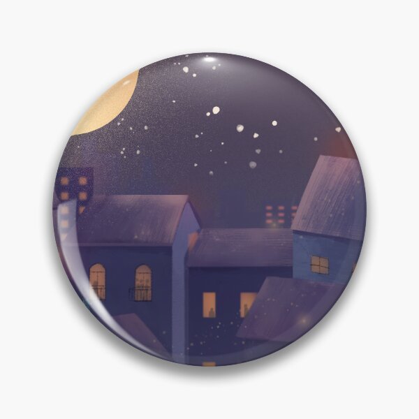 Item preview, Full Moon Night City - Cozy Cat on Rooftop Aesthetic designed and sold by Myxcriative1.