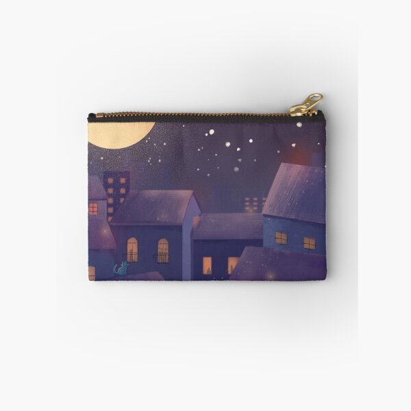 Item preview, Full Moon Night City - Cozy Cat on Rooftop Aesthetic designed and sold by Myxcriative1.