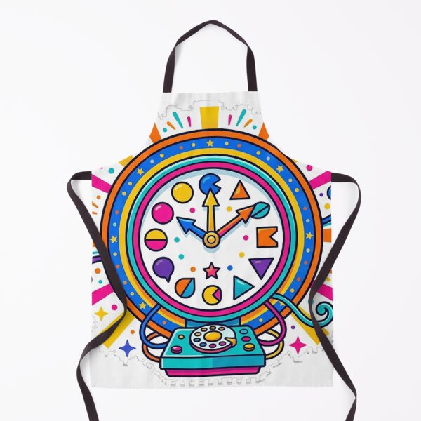 Item preview, Retro Clock Phone Sticker | Colorful Playful Time Sticker | Vibrant Vinyl Decal designed and sold by RoyArt0.