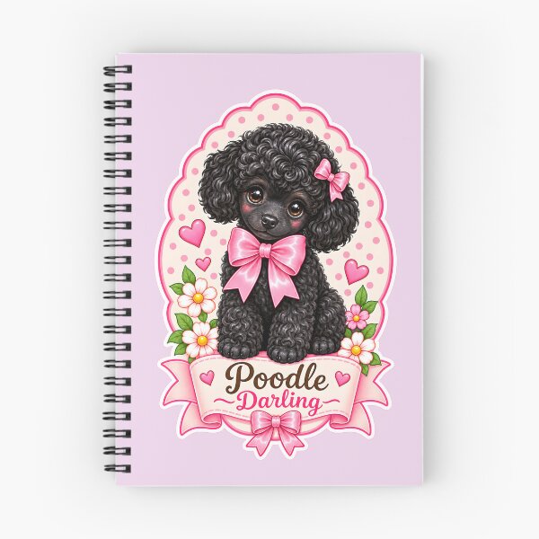 Item preview, Poodle Darling – Cute Black Poodle Coquette Dog designed and sold by AnyMar2023.