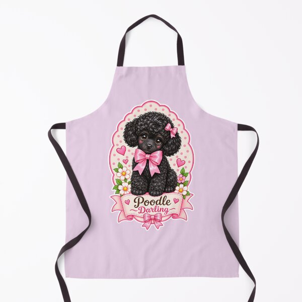 Item preview, Poodle Darling – Cute Black Poodle Coquette Dog designed and sold by AnyMar2023.