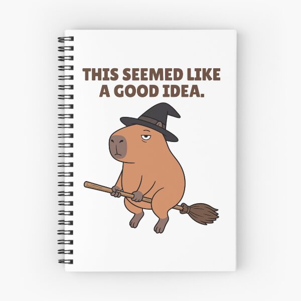 Item preview, Sarcastic Halloween Witch Capybara on Broom designed and sold by Sir Capy B.