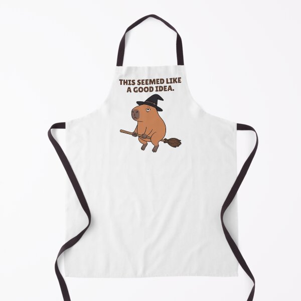 Item preview, Sarcastic Halloween Witch Capybara on Broom designed and sold by Sir Capy B.