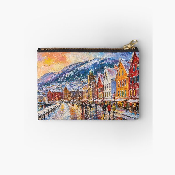 Item preview, Bergen painting, Norway – a winter day in this beautiful Scandinavian place. designed and sold by GalleryKauffeld.
