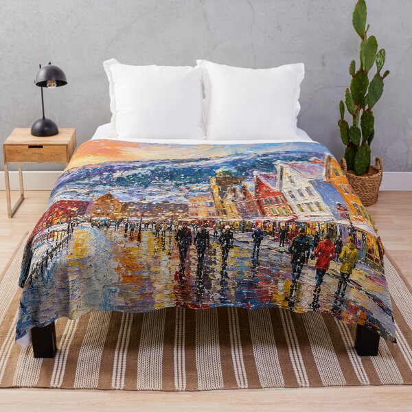 Item preview, Bergen painting, Norway – a winter day in this beautiful Scandinavian place. designed and sold by GalleryKauffeld.
