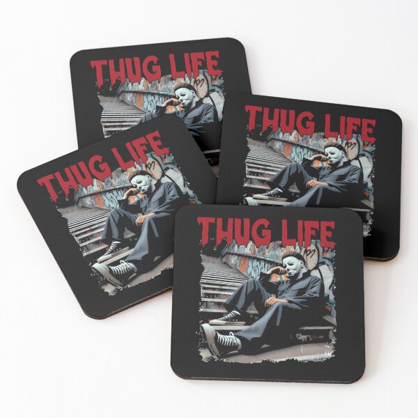 Item preview, Michael sitting on stairs with the text "THUG LIFE" designed and sold by Nightingale47.