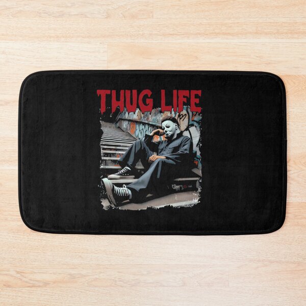Item preview, Michael sitting on stairs with the text "THUG LIFE" designed and sold by Nightingale47.