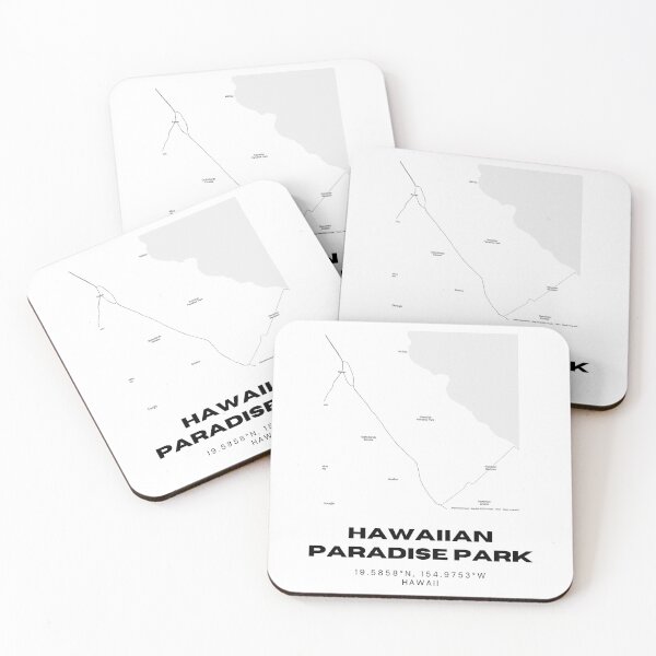 Item preview, Hawaiian Paradise Park Map | Minimalist Big Island Hawaii Location Design designed and sold by RM-Journey.
