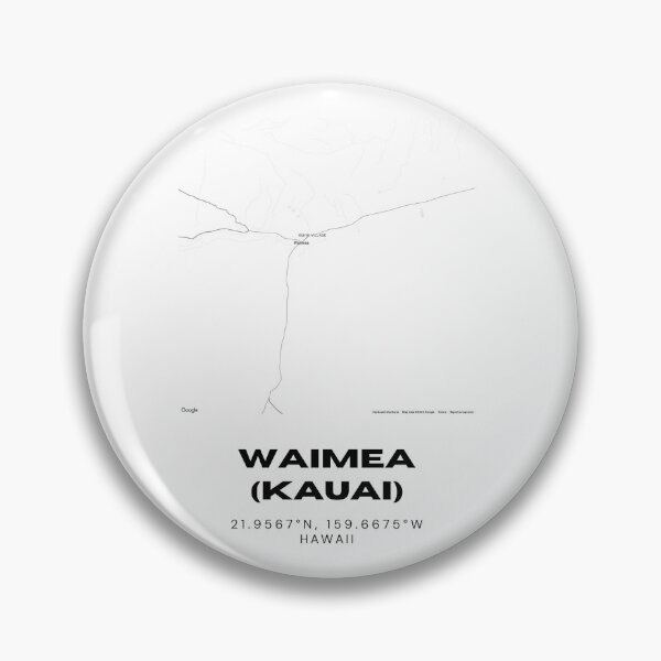 Item preview, Waimea Kauai Map | Minimalist Hawaii Location Design designed and sold by RM-Journey.