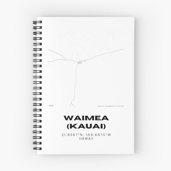 Item preview, Waimea Kauai Map | Minimalist Hawaii Location Design designed and sold by RM-Journey.