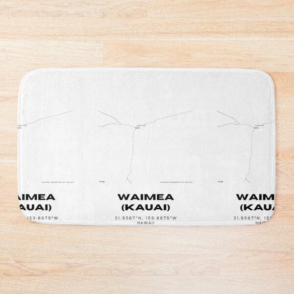 Item preview, Waimea Kauai Map | Minimalist Hawaii Location Design designed and sold by RM-Journey.