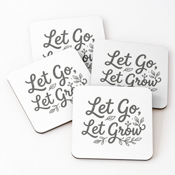 Item preview, Let Go Let Grow Hand Lettered Recovery Quote designed and sold by GentleRecovery.