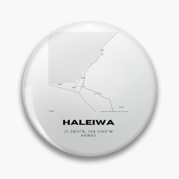 Item preview, Haleiwa Hawaii Map | Minimalist North Shore Oahu Location Design designed and sold by RM-Journey.