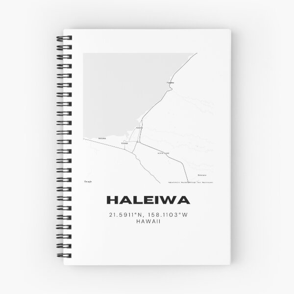 Item preview, Haleiwa Hawaii Map | Minimalist North Shore Oahu Location Design designed and sold by RM-Journey.