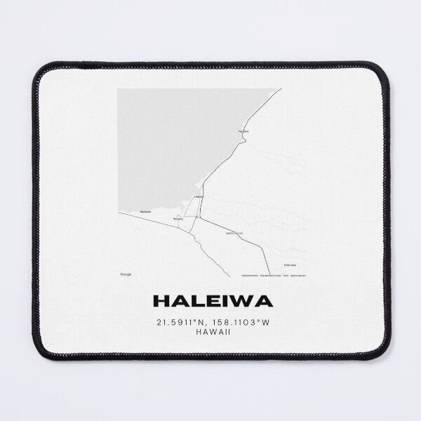 Item preview, Haleiwa Hawaii Map | Minimalist North Shore Oahu Location Design designed and sold by RM-Journey.