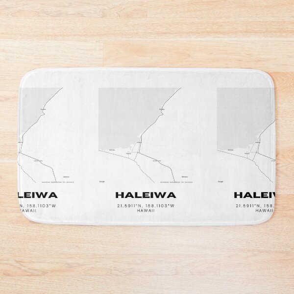 Item preview, Haleiwa Hawaii Map | Minimalist North Shore Oahu Location Design designed and sold by RM-Journey.