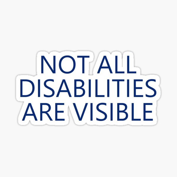 Aperçu de l'œuvre Tous les handicaps ne sont pas visibles créée et vendue par Lingo Shop.
