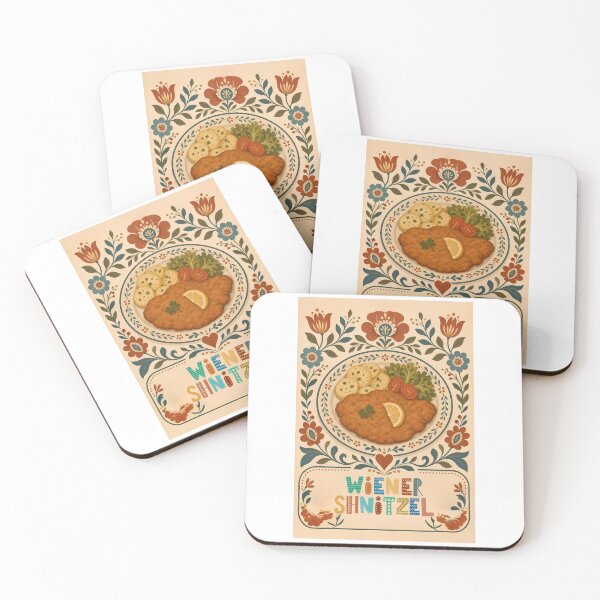 Item preview, Wall Art - Postcard - Wiener Schnitzel Folk Art Poster designed and sold by ForeverPrintsOK.