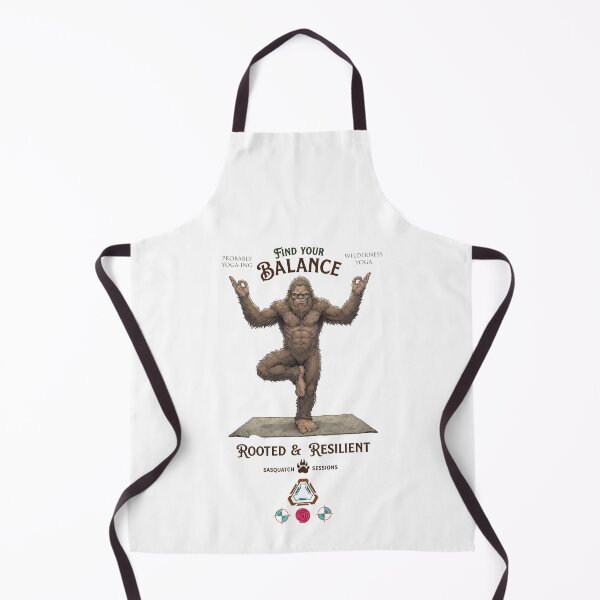 Item preview, The Meditating Sasquatch: Bigfoot in Tree Yoga Pose designed and sold by Whimsy Trail Co.