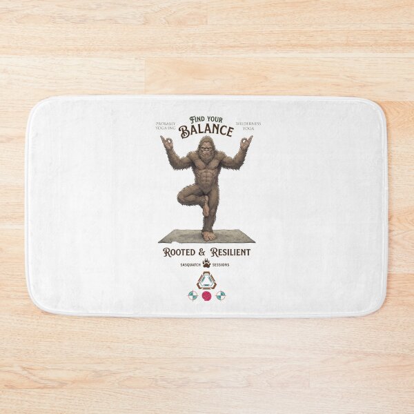 Item preview, The Meditating Sasquatch: Bigfoot in Tree Yoga Pose designed and sold by Whimsy Trail Co.