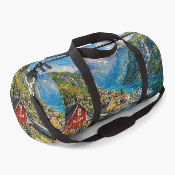 Item preview, Flåm, Norway – a painting of a summer day in this beautiful Scandinavian place. designed and sold by GalleryKauffeld.