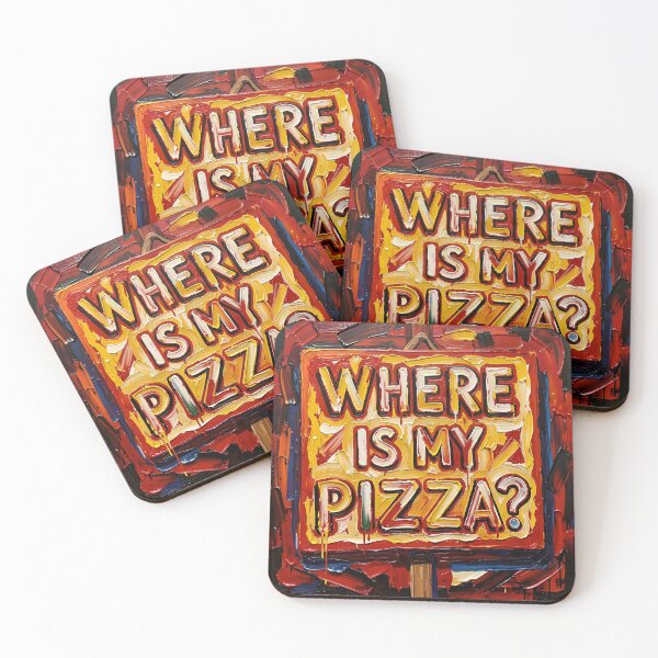 Item preview, Where Is My Pizza? Funny Food Art designed and sold by Serene Strokes Art.
