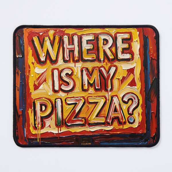 Item preview, Where Is My Pizza? Funny Food Art designed and sold by Serene Strokes Art.