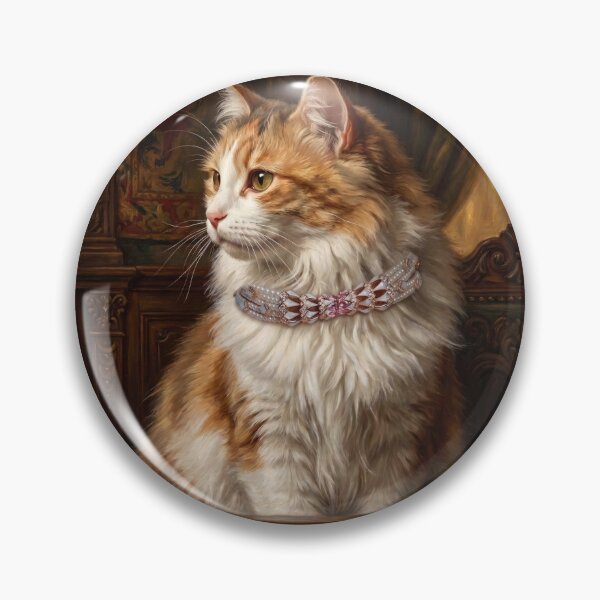 Item preview, Royal Calico Cat Pearl Necklace designed and sold by Real Beast Art.