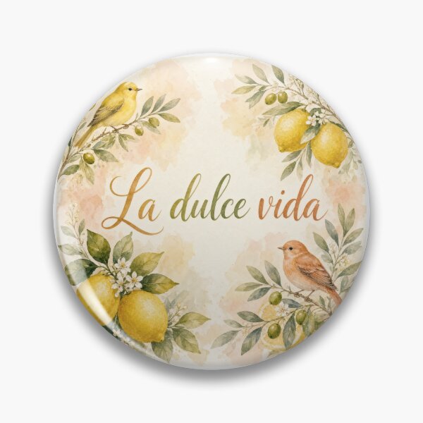 Item preview, La Dulce Vida Watercolor Lemons & Birds Botanical Design designed and sold by HappyOops.