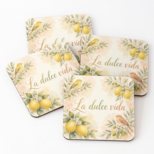 Item preview, La Dulce Vida Watercolor Lemons & Birds Botanical Design designed and sold by HappyOops.
