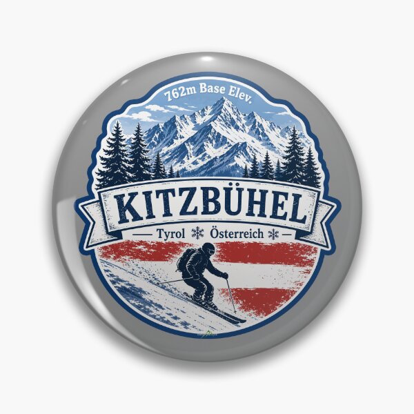 Item preview, Kitzbuhel Austria Tyrol Ski Sticker TShirt 02 designed and sold by OuterShellUK.