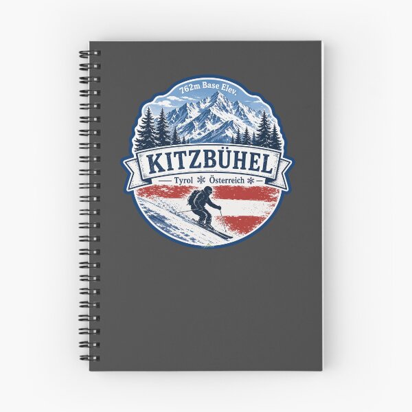 Item preview, Kitzbuhel Austria Tyrol Ski Sticker TShirt 02 designed and sold by OuterShellUK.