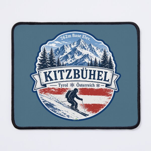 Item preview, Kitzbuhel Austria Tyrol Ski Sticker TShirt 02 designed and sold by OuterShellUK.