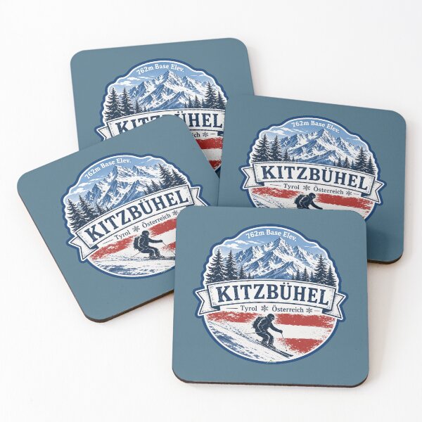 Item preview, Kitzbuhel Austria Tyrol Ski Sticker TShirt 02 designed and sold by OuterShellUK.