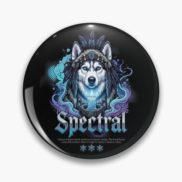 Item preview, Siberian Husky Spectral Shaman Arctic Dog Wizard Gothic designed and sold by Ada’s Mystic Atelier .