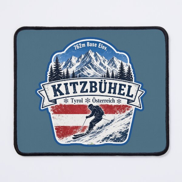 Item preview, Kitzbuhel Austria Tyrol Ski Sticker TShirt 05 designed and sold by OuterShellUK.