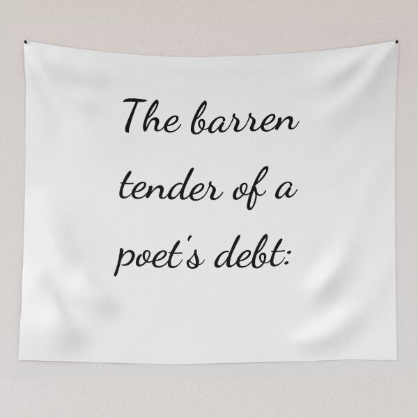 Item preview, “The barren tender of a poet’s debt:” - handwriting black designed and sold by ariksworld.