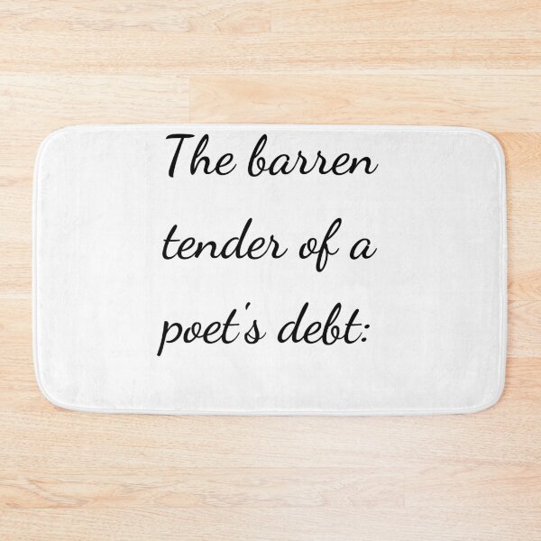 Item preview, “The barren tender of a poet’s debt:” - handwriting black designed and sold by ariksworld.