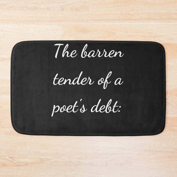Item preview, “The barren tender of a poet’s debt:” - handwriting white designed and sold by ariksworld.