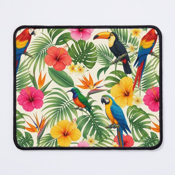 Item preview, Tropical Paradise Pattern – Exotic Flowers & Tropical Birds designed and sold by Everleaf Studio.