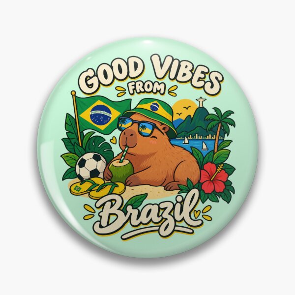 Item preview, Good Vibes From Brazil – Cute Capybara Tropical Summer Design designed and sold by JrNergal.