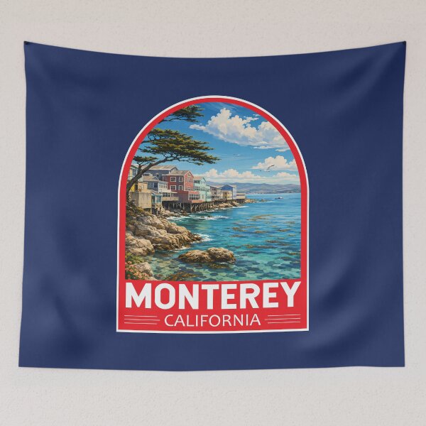 Item preview, Monterey California Travel Art Emblem designed and sold by KrisSidDesigns.